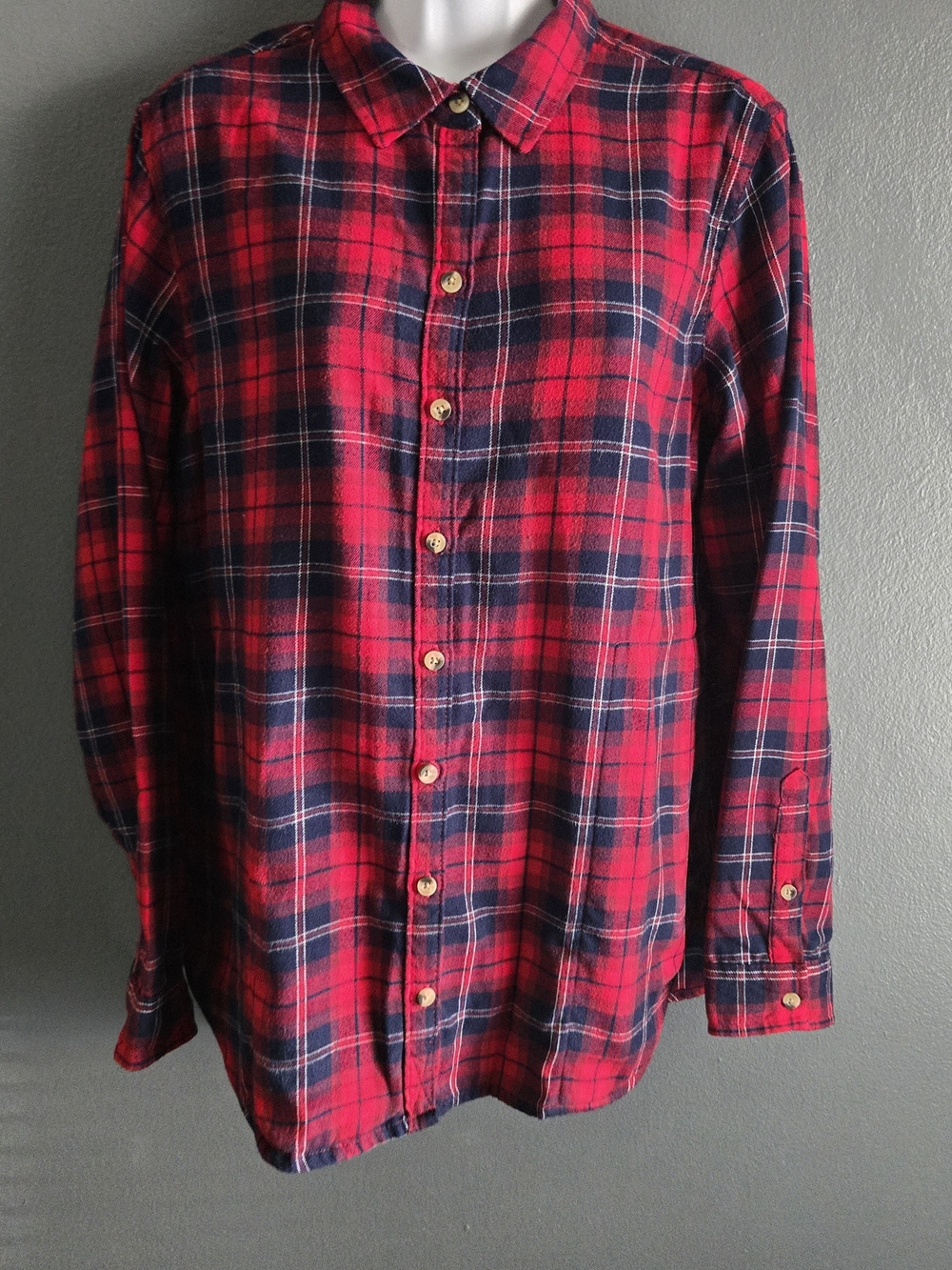 Jachs Girlfriend Red Plaid Pocket Flannel 90s Grunge Indie Sleaze M